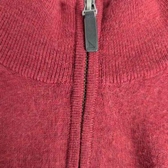UNTUCKit Men's Heathered Red 1/4 Zip (100% Merino Wool), Size X-Large - Picture 3 of 8